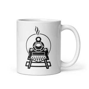 White glossy mug